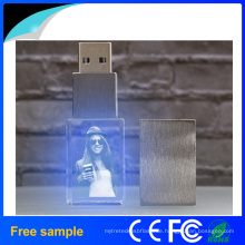 Großhandel China 3D Logo Print Crystal USB Flash Drive